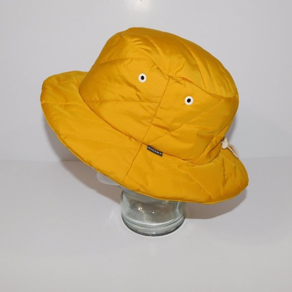 Tilley Abbott Quilted Bucket Hat Women XL Yellow Insulated Adjustable - Picture 3 of 11